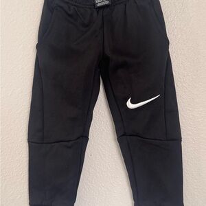 Nike Kids Black Sweatpants with White Logo
